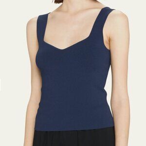 VINCE BLACK SWEETHEART-NECK TANK TOP MEDIUM